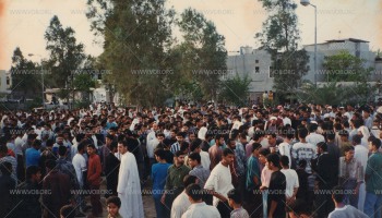 تشييع الشهيد حسين الصافي في سترة، أحد شهداء الانتفاضة الدستورية في البحرين