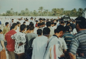 تشييع الشهيد حسين الصافي في سترة، أحد شهداء الانتفاضة الدستورية في البحرين