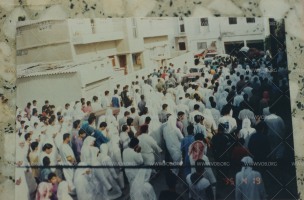 تشييع الشهيد حسين الصافي في سترة، أحد شهداء الانتفاضة الدستورية في البحرين